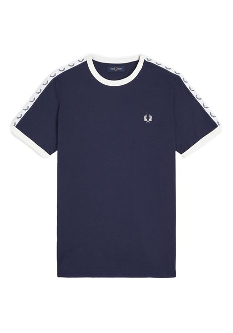 Fred Perry Taped Ringer Tee Navy Blue Men FRED PERRY | T-shirt | M4620-266